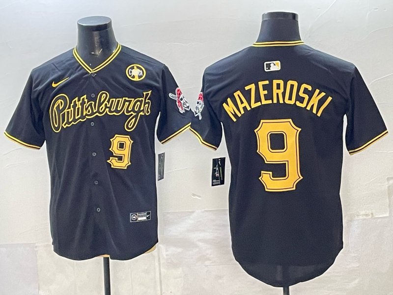 Men Pittsburgh Pirates #9 Mazeroski black Game 2026 Nike MLB Jersey002